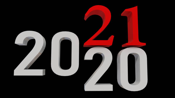 istock 2021 21 push 2020 20 numbers in red and  white in black background new year -  3d rendering 1289368349