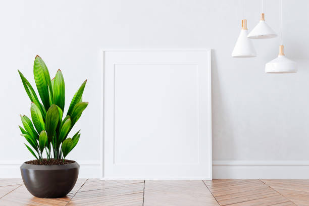 istock 3d interior mock up with big windows and white walls 1289368994