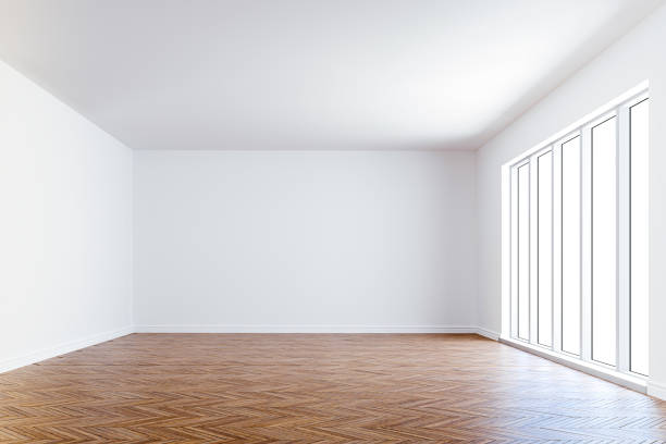 istock 3d interior mock up with big windows and white walls 1289369006