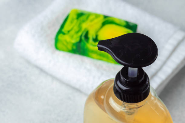istock Handmade, natural organic soap on the table. Spa products. 1289369397