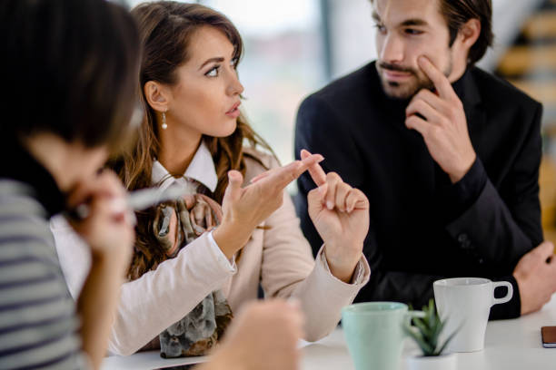 istock Young couple on psychotherapy 1289369745