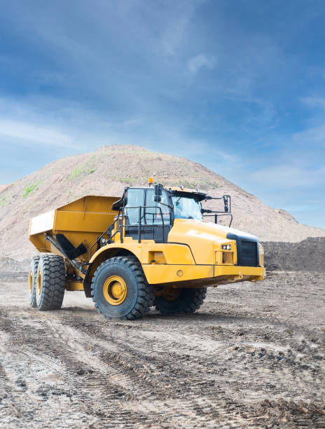 istock Dump Truck on the construction site 1289375371