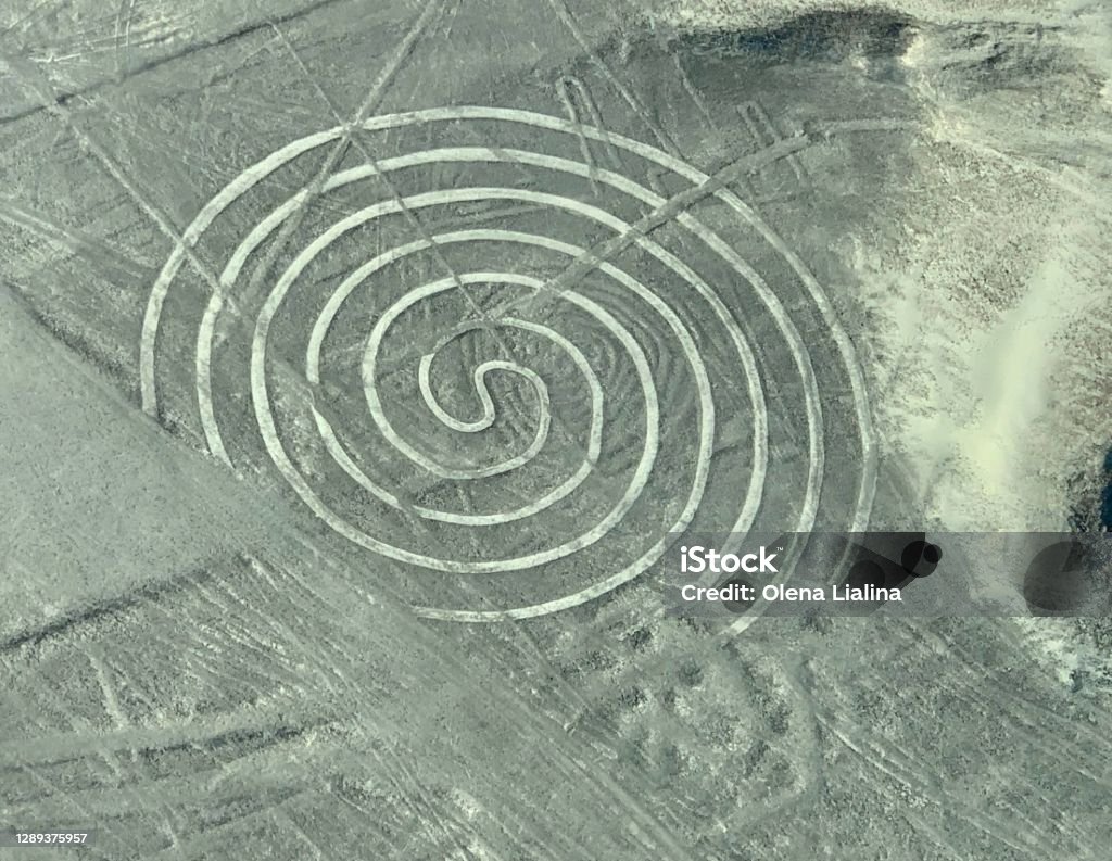 Hình Xoắn Ốc Geoglyph Nazca Lines Geoglyphs Sa Mạc Nasca Peru Nhìn ...