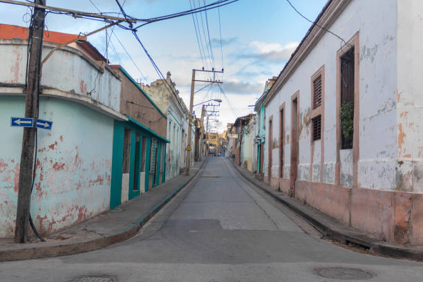 istock Empty streets in downtown Santiago de Cuba 1289376568