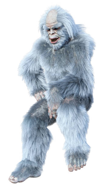 istock 3D illustration fantasy creature yeti on white 1289381943
