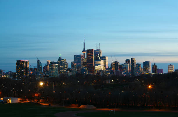 istock The Toronto, Canada skyline at night from Riverdale Park 1289382569