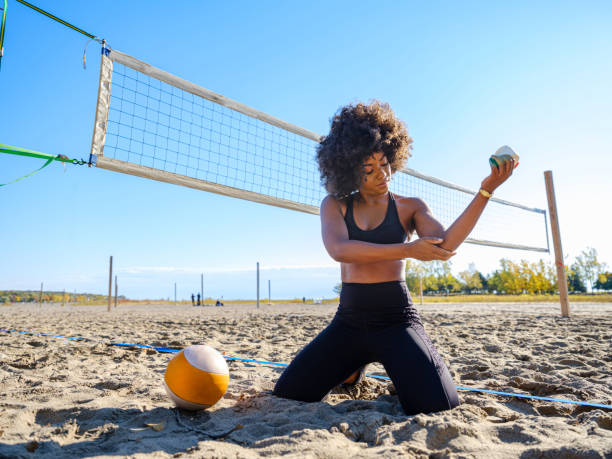 istock African woman applying cream after sport activity 1289383816