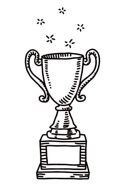 Vector illustration of Trophy doodle