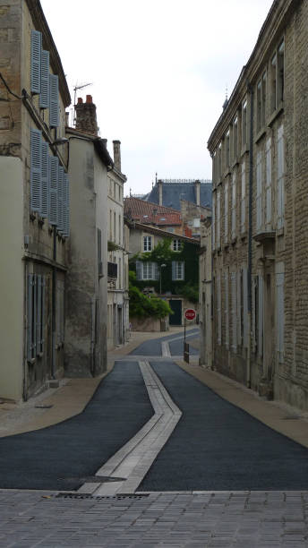 istock Empty streets in a small village surrounded by nature 1289388471