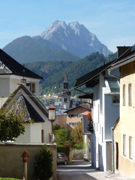 istock Empty streets in a small village surrounded by nature 1289388550