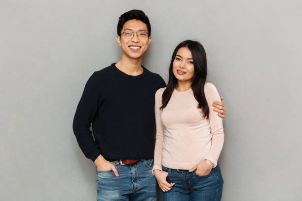 istock Happy young asian loving couple 1289389771