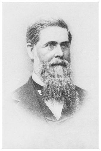 Portrait of important men of the 19th century New York Stock Exchange: Jay Cooke