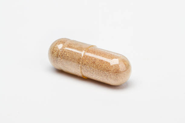istock Transparent natural supplement pill 1289397097