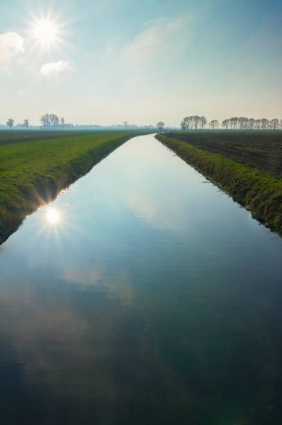 Canal on the Dutch countryside, Veluwe, Netherlands