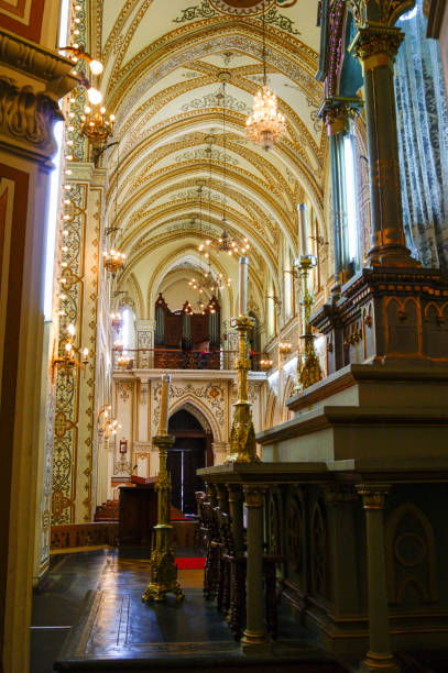 istock From behind the altar in the church. 1289401757