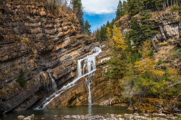 istock Cameron falls in autumn sunny day morning. 1289404257