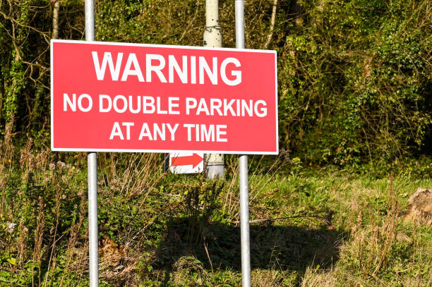 istock Warning sign in private car park 1289408168