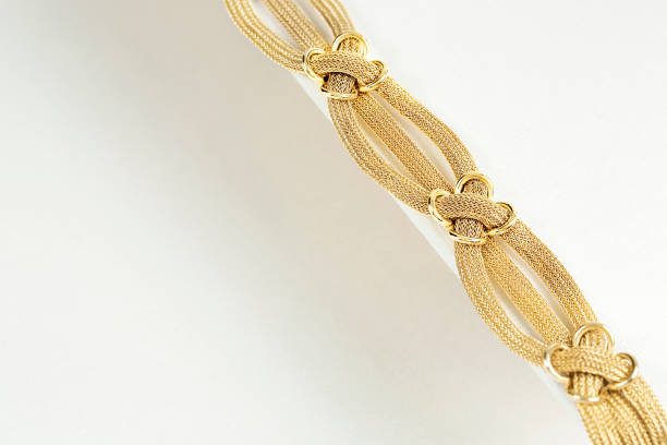 istock golden bracelet on white 1289409098