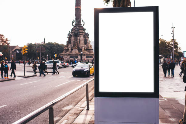istock Billboard on busy crossroad in modern city 1289410247