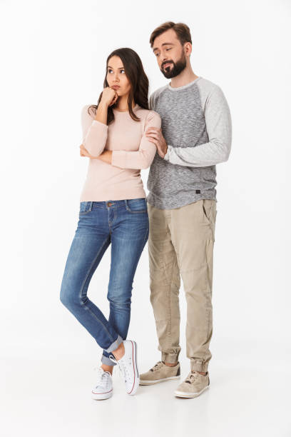 istock Serious young loving couple quarrel. 1289411176