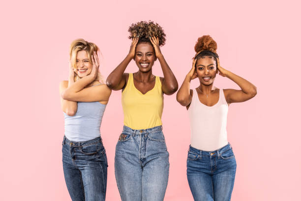 istock Three beautiful multiethnic women smiling and having fun together. 1289411478