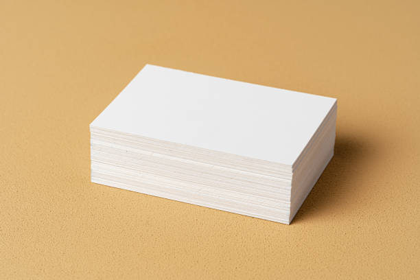 istock Blank white business card with copy space for your design 1289411548