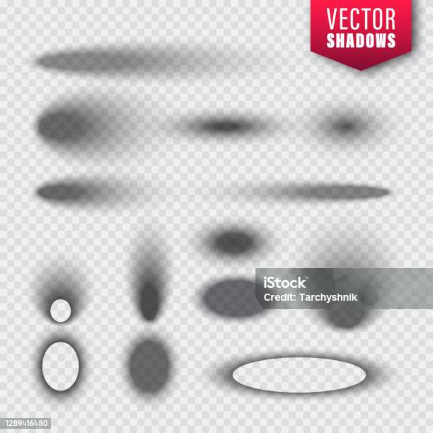 Single Shadow Vector Vector Shadows Set On Transparent Background Realistic Isolated Shadow ...