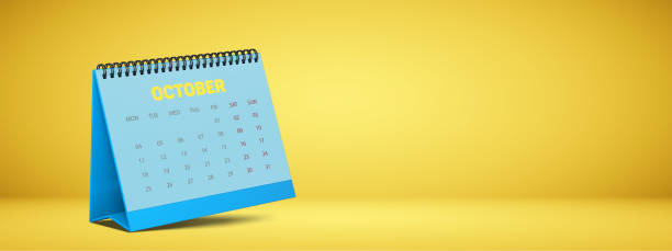 istock 2021 monthly calendar of October. 1289420123
