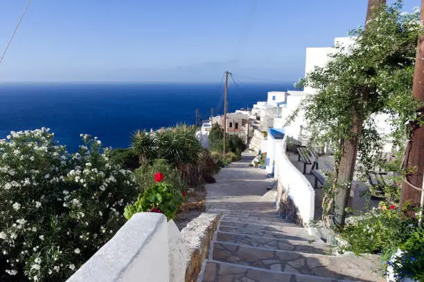 Chora is the only village on Anafi. It is built amphitheatrically above the port, at an altitude of 260 meters.