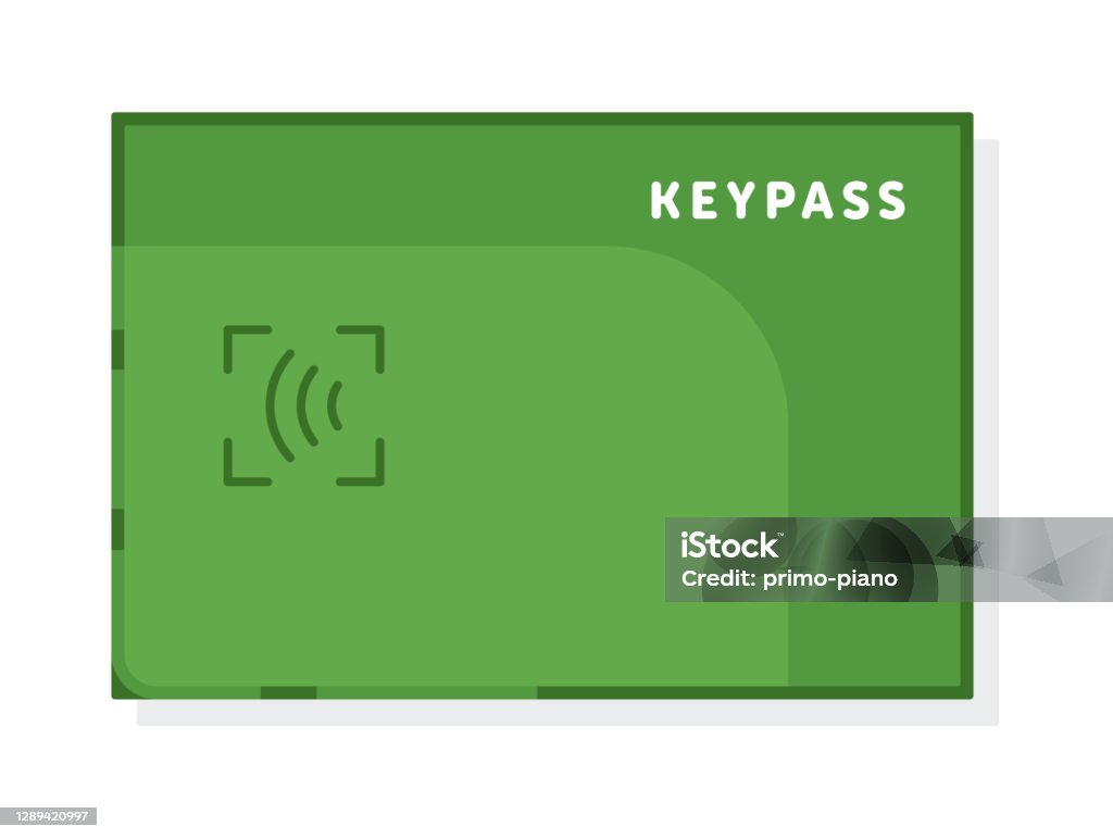 Access Keypass Wireless Key Pass Access Card Isolated On White Stock Illustration ...