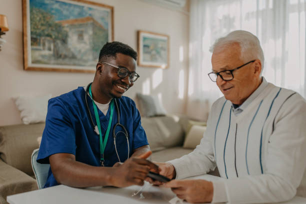 istock Doctor explaining tele medicine to a patient 1289421880