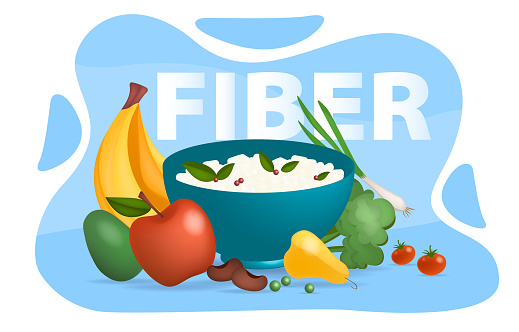 Fiber Food Concept Stock Illustration - Download Image Now - Fiber