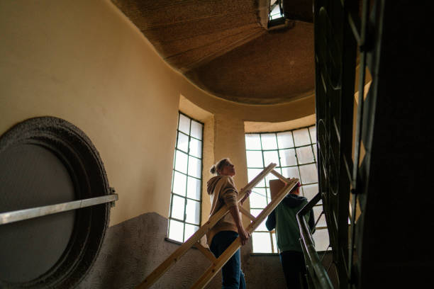istock Young couple moving into a new building 1289428385