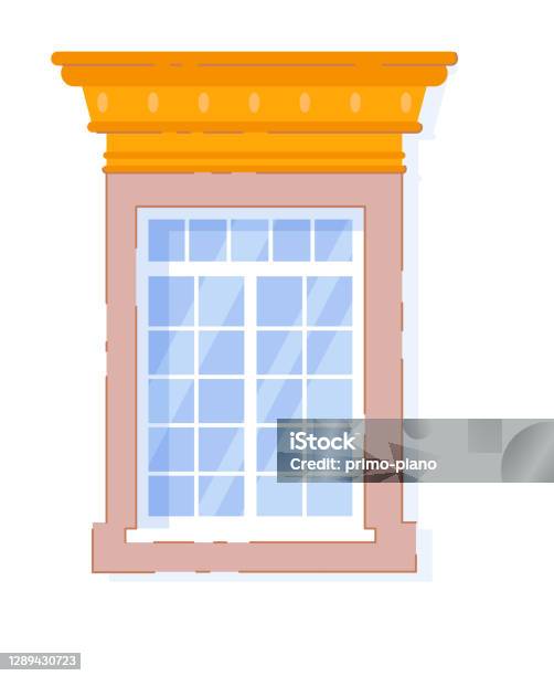 Window Filigree Vector Window With Filigree Architectural Construction On White Stock ...