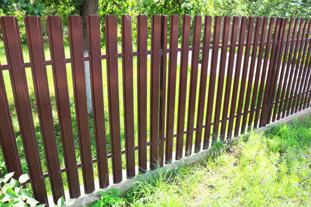 istock Brown wooden fence 1289440778