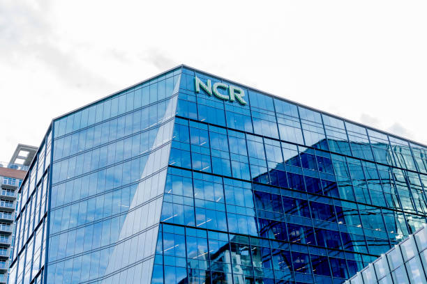 ncr global headquarters building ad atlanta, georgia, usa. - national cash register foto e immagini stock