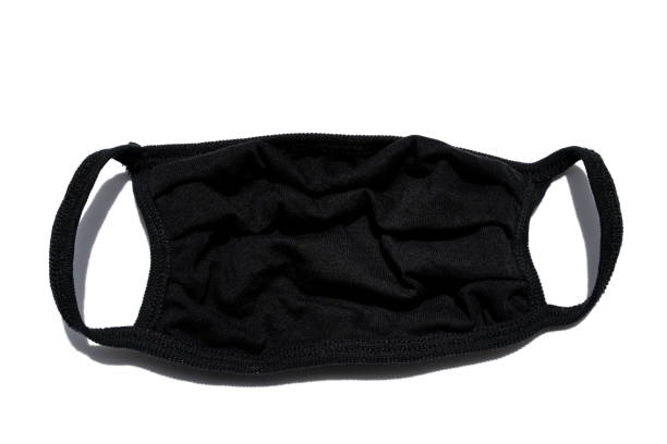istock Black mask from COVID on a white background 1289444472