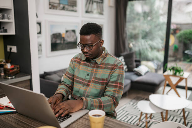 istock Young African American businessman working from home 1289449064