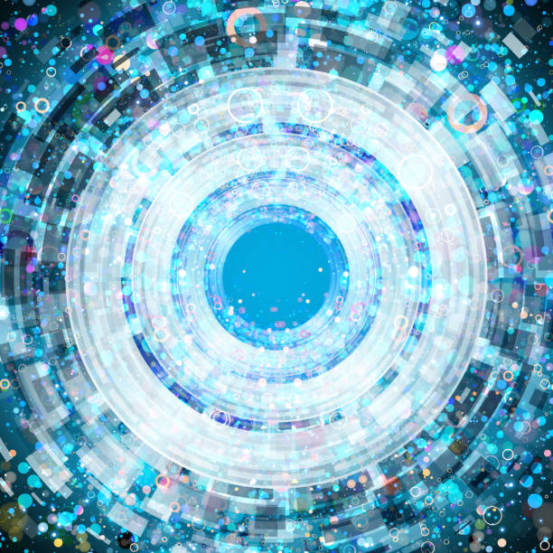 istock Technology concept, shiny lights explosion, abstract futuristic background 1289449892
