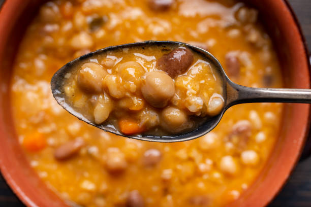 istock Vegetarian legume soup with vegetables and grains 1289451235