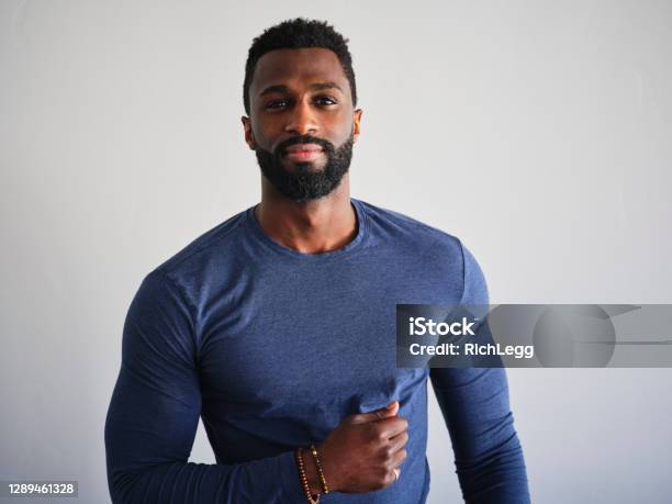 Portrait Of A Handsome Black Man Stock Photo - Download Image Now - Men, African-American Ethnicity, Beard