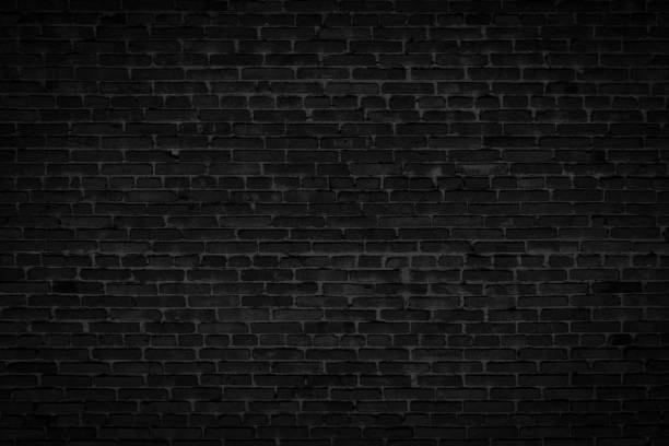 istock Black brick wall. Vintage dark background for creative design. 1289468118