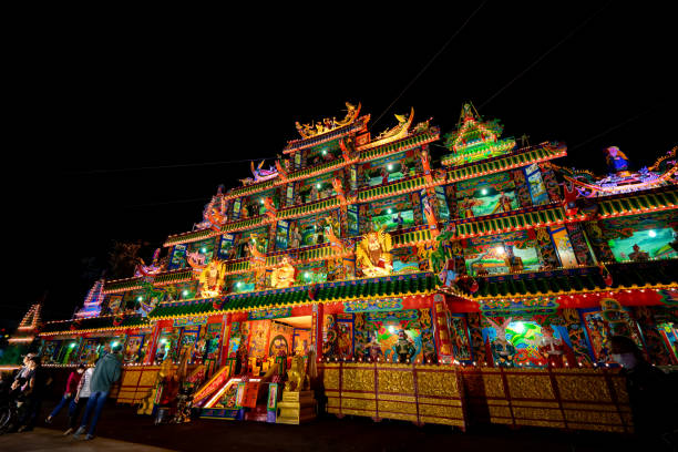 Puli Township, Nantou County, Taiwan - Dec. 02, 2020: Chinese altar, Taoist special dedication sacrificial ceremony once every twelve years in puli.