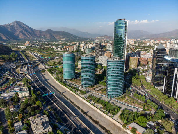 Aerial view of Santiago de Chile