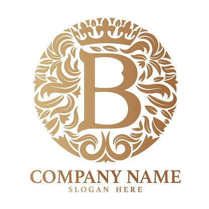 Luxury monogram logo template, letter B logo design.