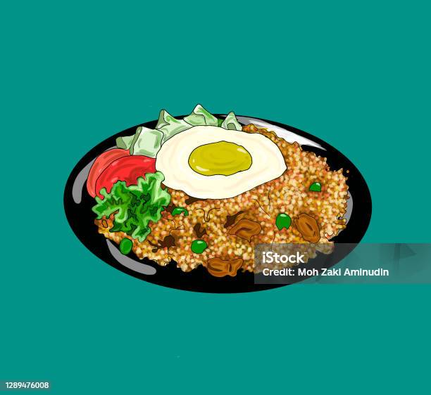 Fried Rice Vector Image Fried Rice Stock Illustration - Download Image Now - Bowl, Close-up ...