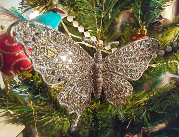 istock Christmas tree toys, glitter bitterfly 1289476141