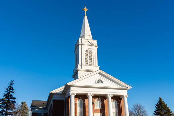 Beautiful church in small Midwest town.  Geneseo, Illinois, USA