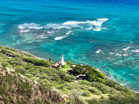 The Lighthouse near Diamond Head, Honolulu, Oahu Island, Hawaii, USA.
