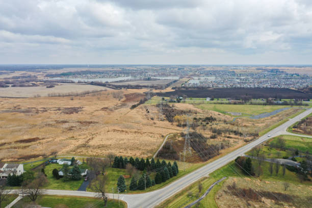 istock Aerial Town Road 1289480527